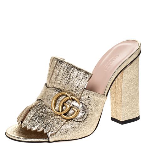 mules gucci marmont|Gucci 10mm metallic mule.